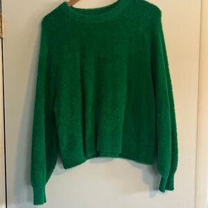Aerie Fuzzy Green Sweater